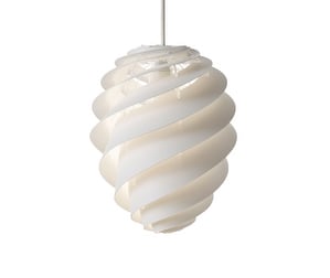Swirl 2 Pendant Lamp, White, H 23 cm