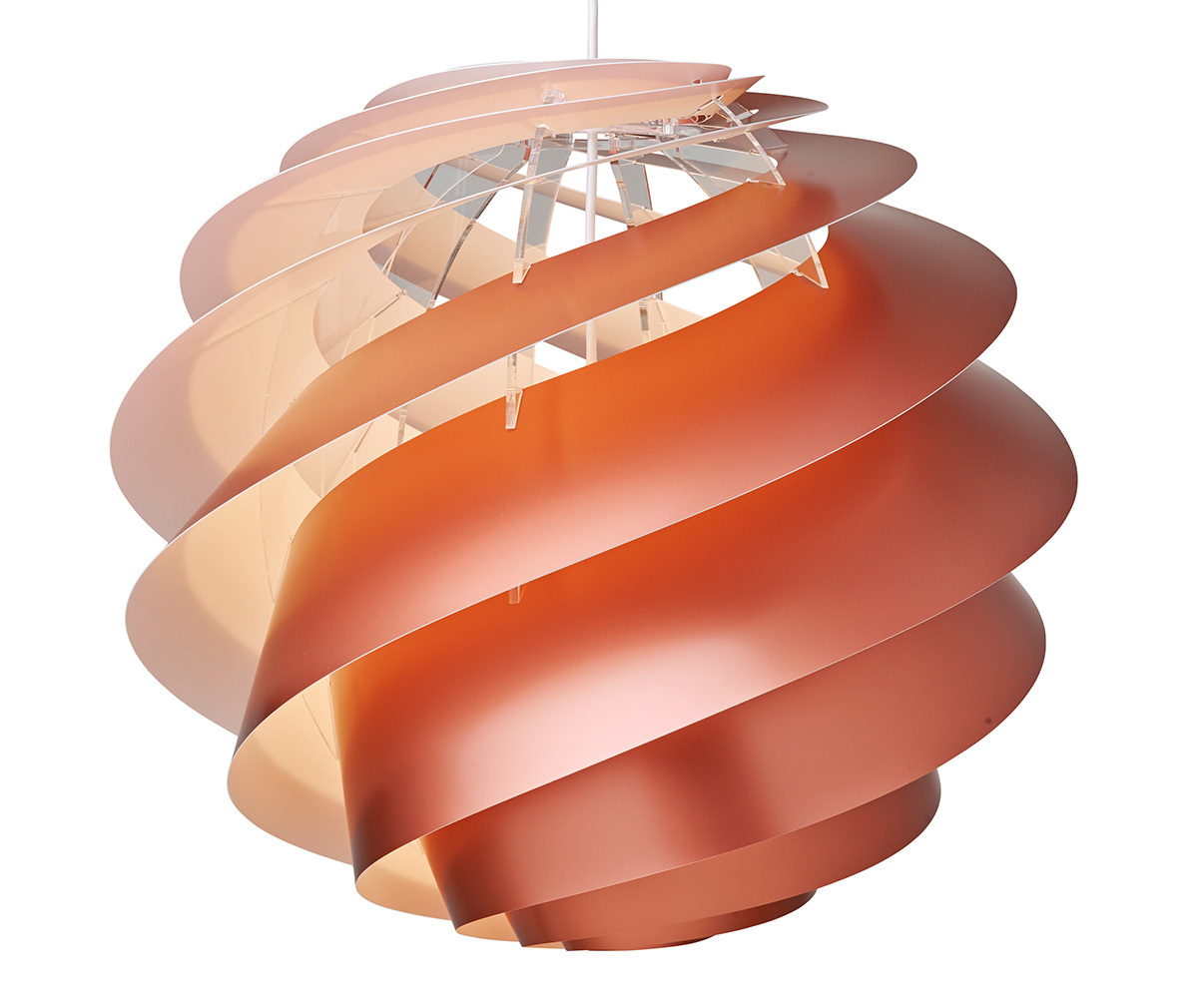 Le Klint Swirl 3 -riippuvalaisin kupari, ø 65 cm