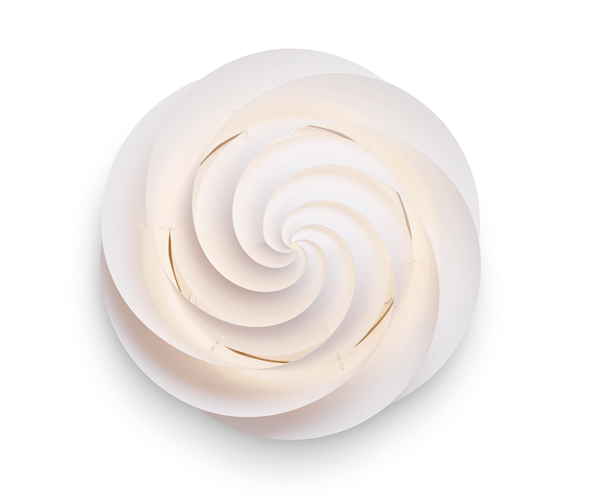 Le Klint Swirl-katto/seinävalaisin valkoinen, ø 37 cm
