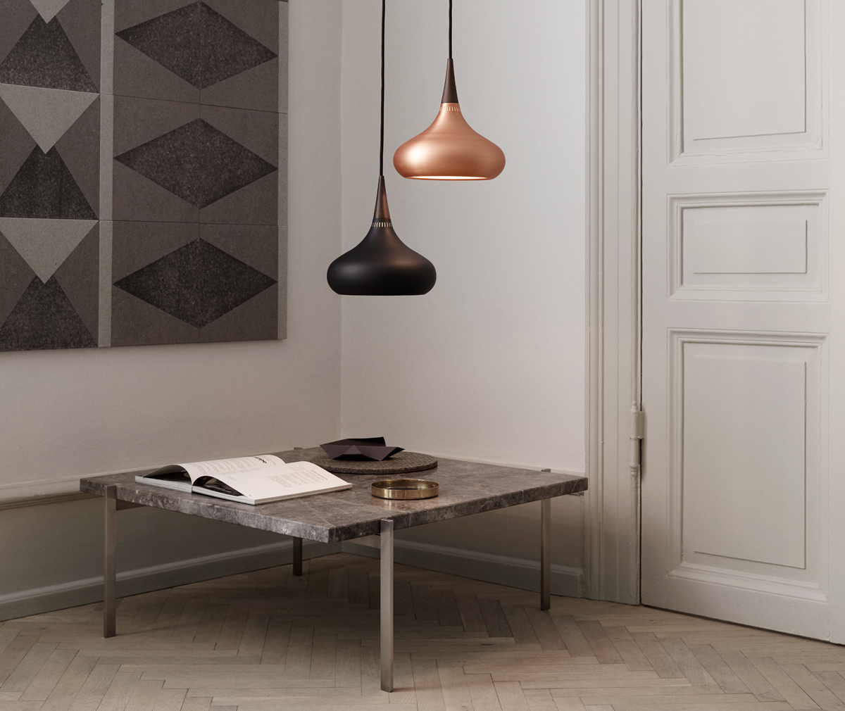 Fritz Hansen Orient P2 Pendant, Copper | Vepsäläinen