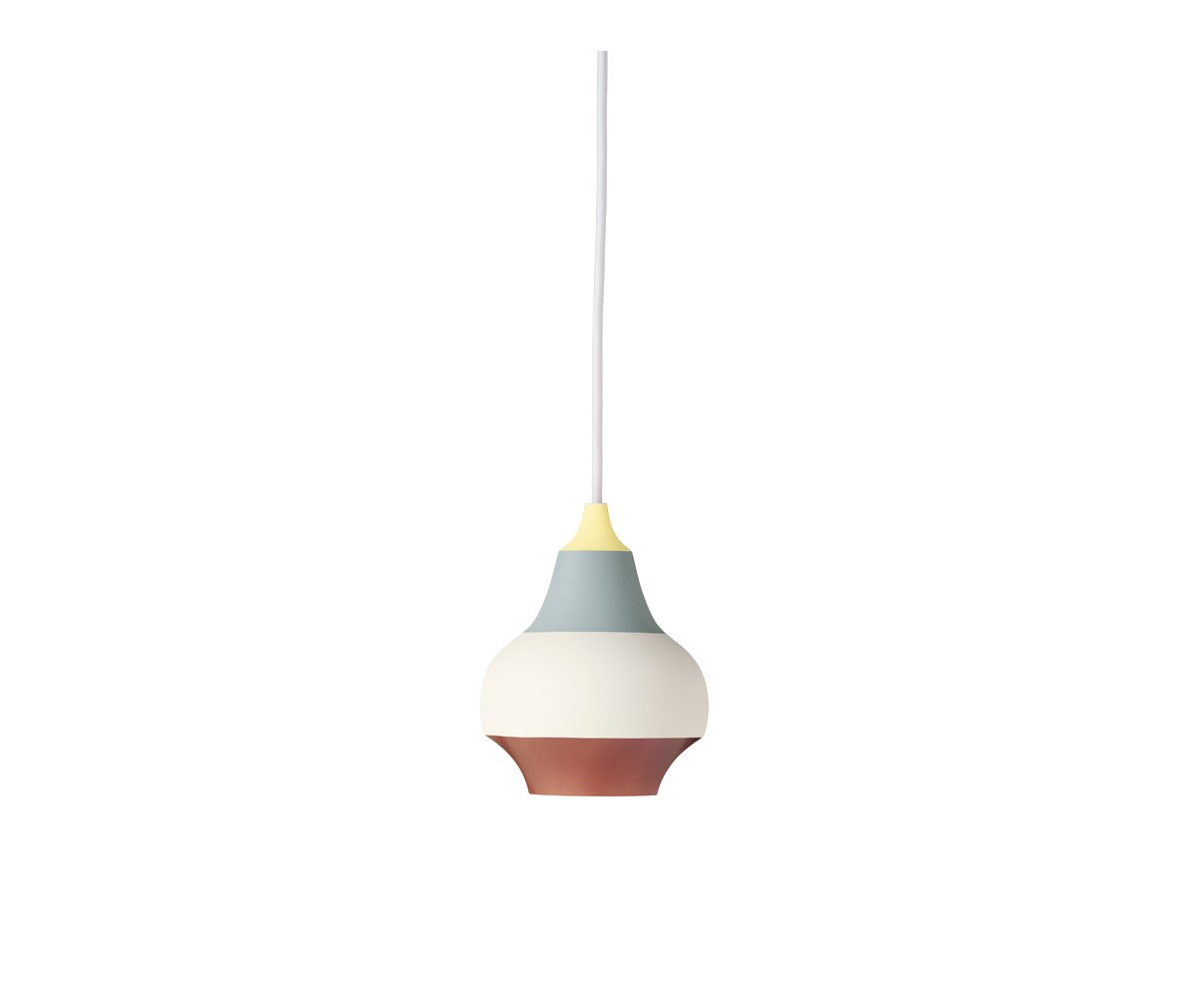 Louis Poulsen Cirque-riippuvalaisin kelta/valkoinen, ø 15 cm