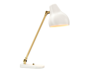 VL38 Table Lamp, White/Brass