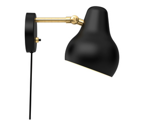 VL38 Wall Lamp, Black/Brass