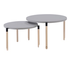 Ballet Coffee Table, Grey/Birch, ø 68 cm