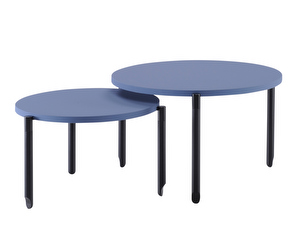Baletti-sohvapöytä, sininen/musta, ⌀ 55 cm