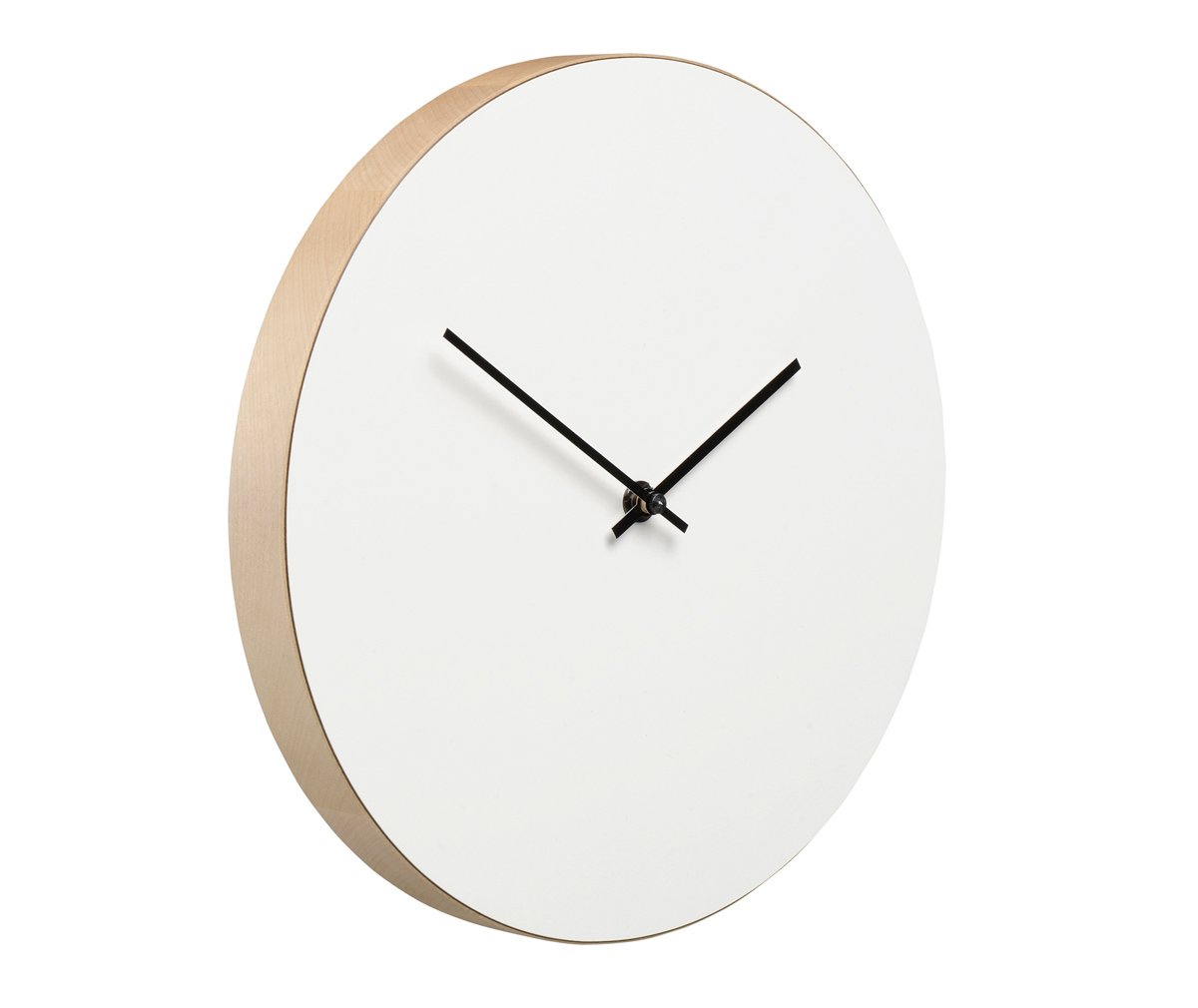 Muoto2 Kiekko Wall Clock White/Birch, ⌀ 27 cm