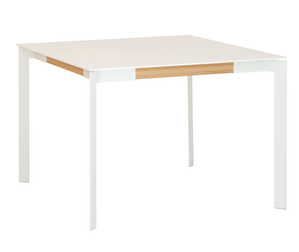 Viisto Dining Table, White/Oak, 104 x 104 cm