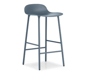 Form Bar Stool, Blue/Steel