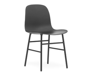 Form-tuoli, musta/teräs