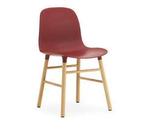 Form Chair, Red/Oak