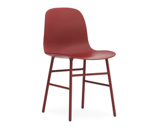 Form-tuoli, punainen/teräs