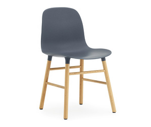 Form-tuoli, sininen/tammi