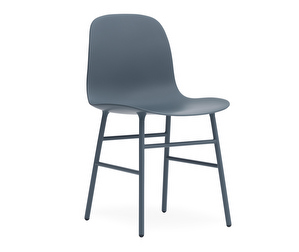 Form-tuoli, sininen/teräs