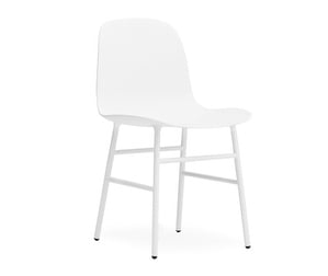 Form-tuoli, valkoinen/teräs