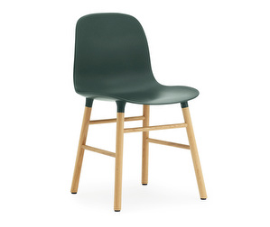 Form-tuoli, vihreä/tammi