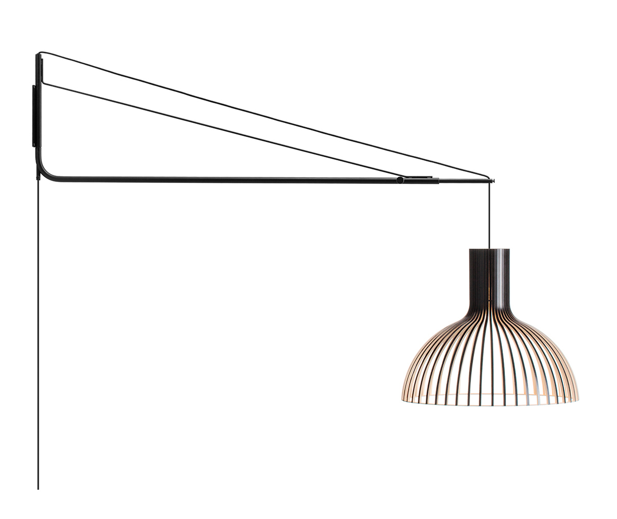 Secto Design Varsi 1000 ja Victo-valaisin musta