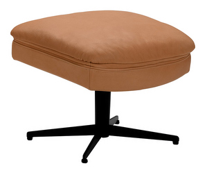 Isa Relax Footstool, Aniline Leather 1 Latte, H 42 cm