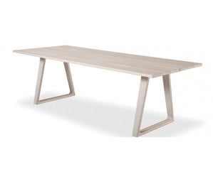 Extendable Plank Table #105, White-Oiled Oak, 95 x 190 cm, .