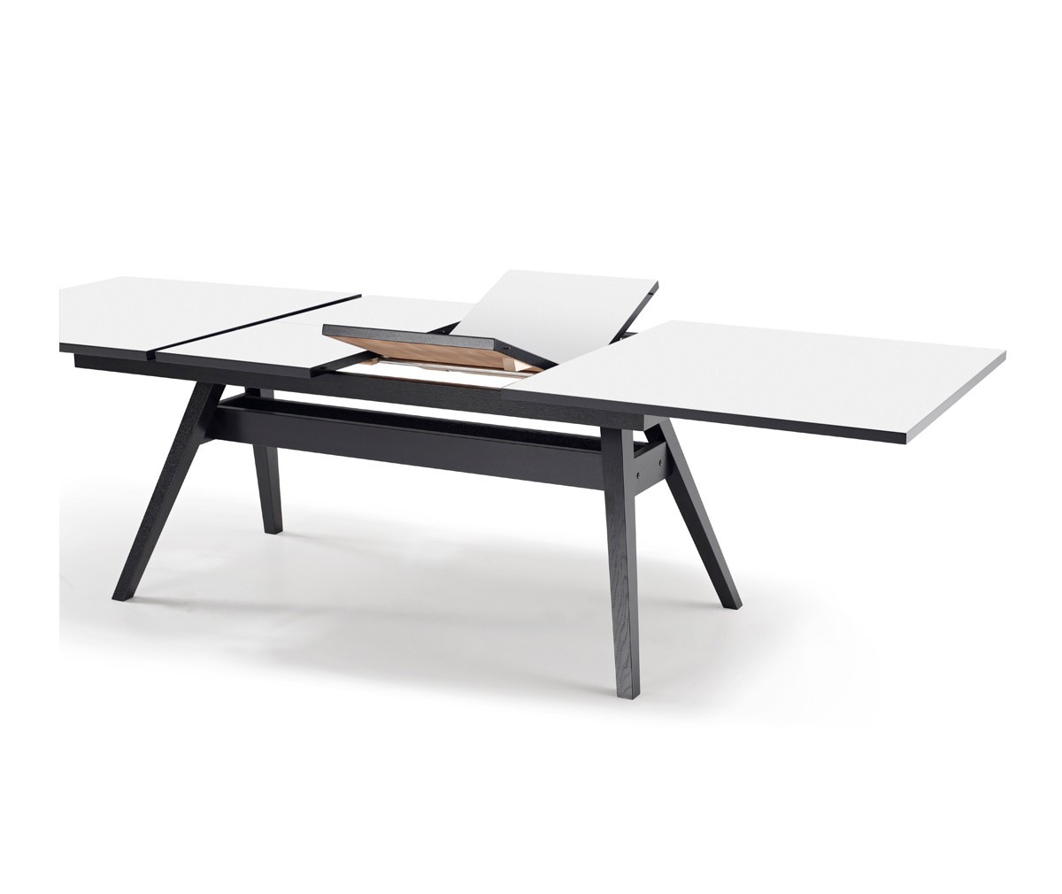 Skovby Extendable Dining Table #11 White/Black, 100 x 183/275 cm, .