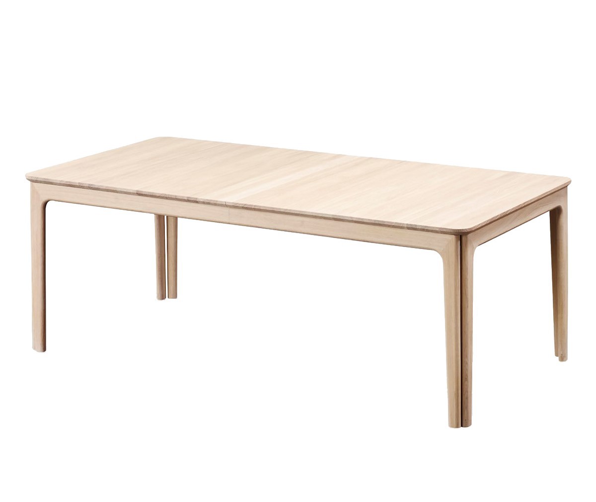 Skovby Extendable Dining Table #27 White-Oiled Oak, 101 x 205/358 cm, .