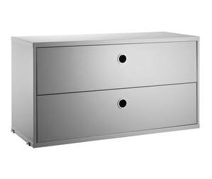 String System Chest of Drawers, Grey, 78 x 30 cm