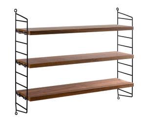 String Pocket Shelf, Black/Walnut