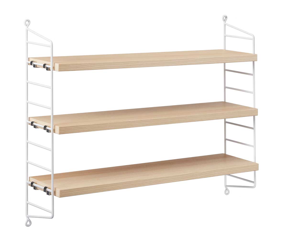 String Furniture String Pocket Shelf, White/Ash | Vepsäläinen