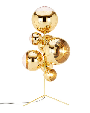 Mirror Ball Stand Chandelier -lattiavalaisin, kulta