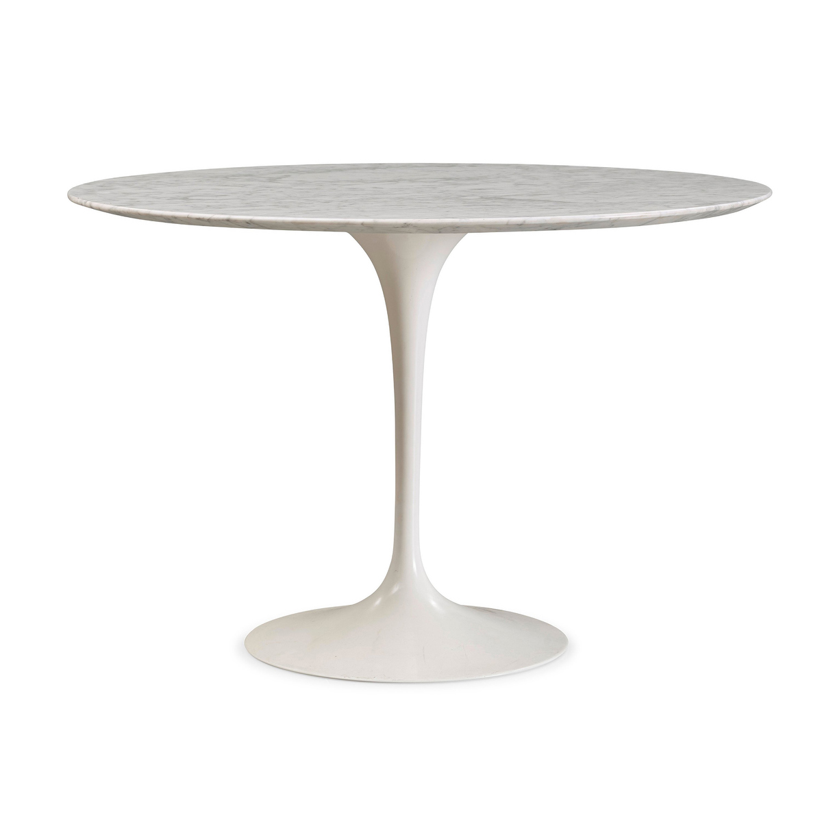 Knoll Tulppaani-pöytä valkoinen/valkoinen marmori, ø 120 cm