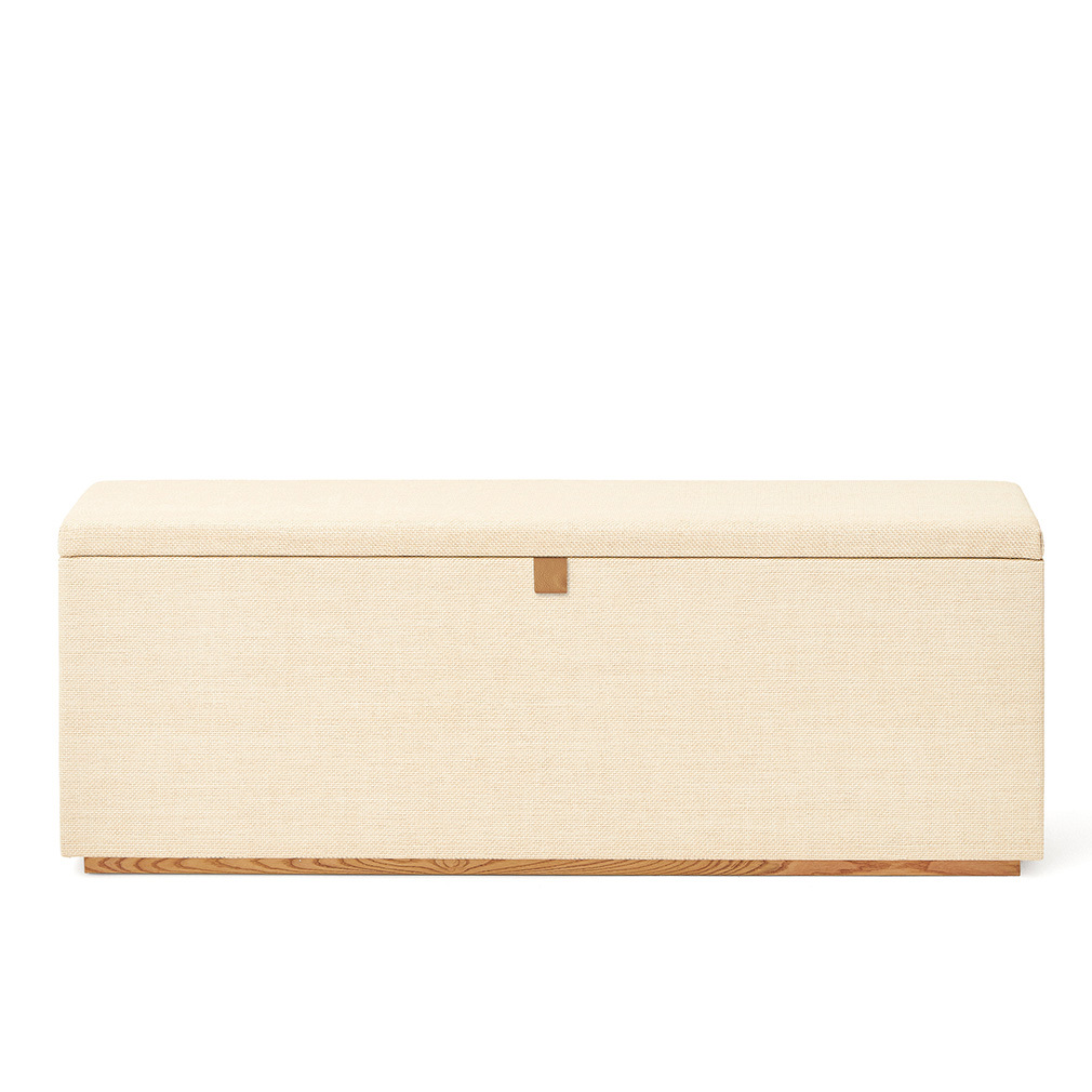 Matri Raffia-säilytyspenkki beige, L 140 cm