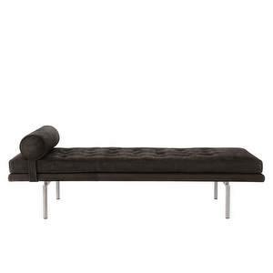 Ritzy-daybed, Nubuck-nahka musta, L 196 cm