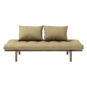 Pace Futon Sofa, Wheat Beige / Brown