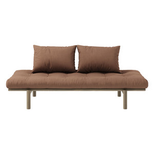 Pace Futon Sofa, Clay Brown / Brown
