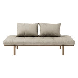 Pace Futon Sofa, Linen/Brown