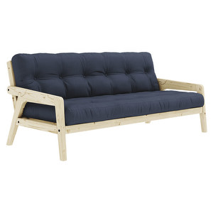 Grab-futonsohva, navy/mänty, L 200 cm