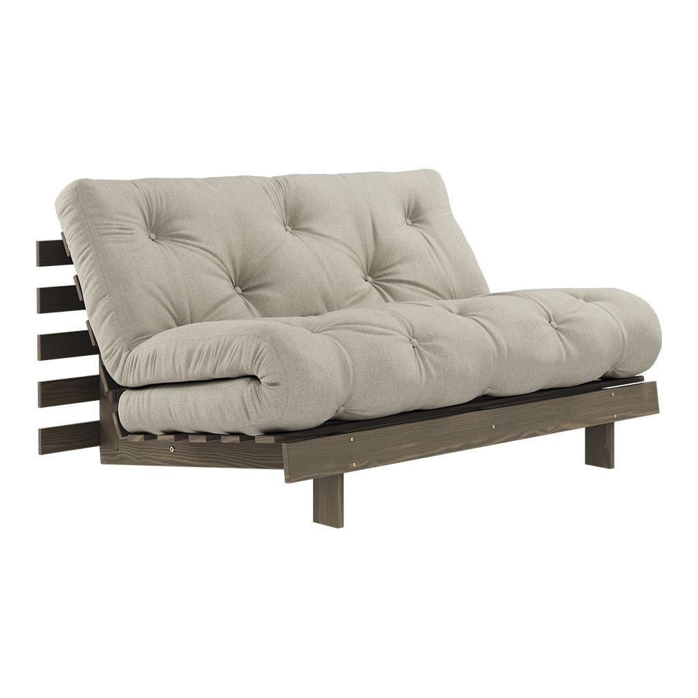 Karup Design Roots-futonsohva linen/ruskea, L 140 cm