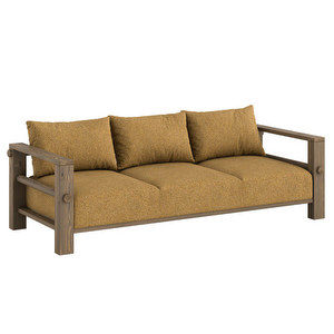 Bare-sohva, Textured Weave -kangas golden ochre / carob brown, L 225 cm