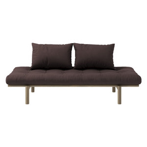 Pace Futon Sofa, Brown/Brown