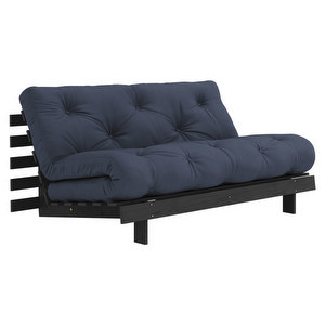 Roots-futonsohva, navy / musta, L 160 cm
