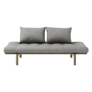 Pace Futon Sofa, Grey/Brown