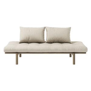 Pace Futon Sofa, Beige/Brown