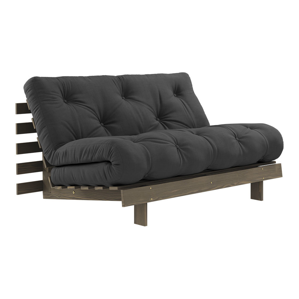 Karup Design Roots-futonsohva dark grey/ruskea, L 140 cm