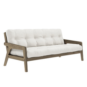 Grab Futon Sofa, Natural/Brown, W 200 cm