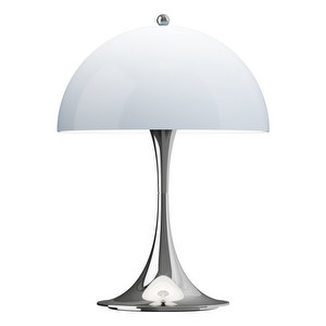 Panthella 250 Portable -pöytävalaisin, siniharmaa / kromi, ladattava