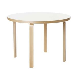 Table 90A, White Laminate, ø 100 cm