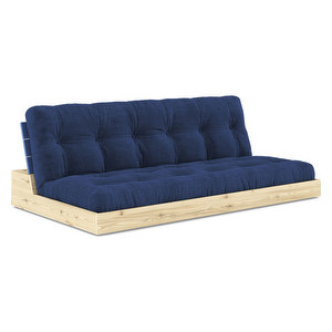 Base-futonsohva, Corduroy-kangas royal blue/sininen, L 196 cm