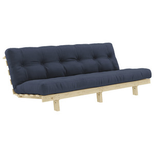 Lean-futonsohva, navy / mänty, L 200 cm