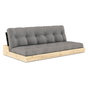 Base-futonsohva, grey/musta, L 196 cm