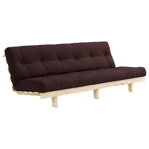 Lean-futonsohva, brown / mänty, L 200 cm