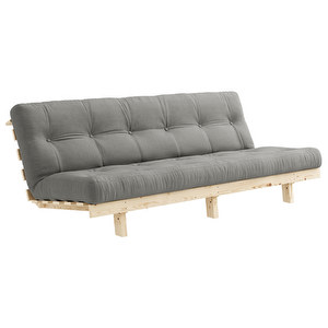 Lean-futonsohva, grey / mänty, L 200 cm
